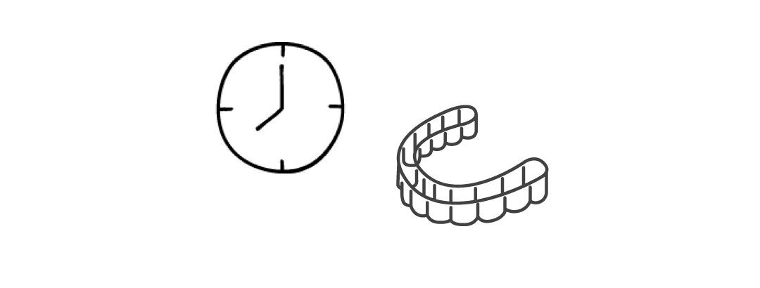 ①1日20～22時間の装着が必要